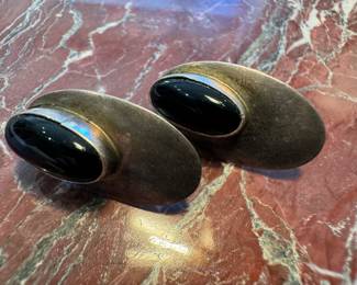 Sterling Silver & Onyx Earrings