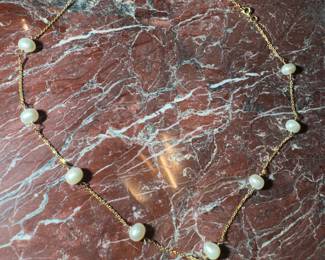 14K Gold & Pearl Necklace