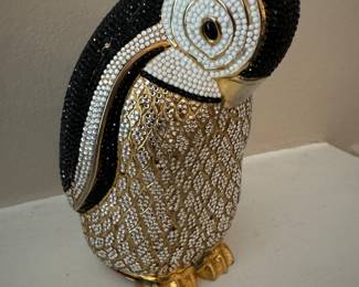 Judith Leiber Swarovski Crystal Museum Shy Penguin Clutch