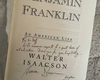 "Benjamin Franklin - An American Life" Autographed by the author Walter Isaacson