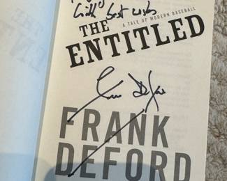 "The Entitled - A Tale of Modern Baseball" Autographed by the author Frank Deford