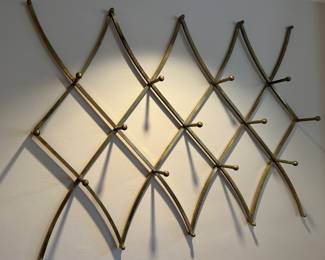 Brass Wall Mounted Hat Rack