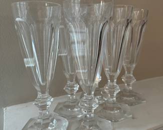 Baccarat Crystal Harcourt Flutes (6 Total)