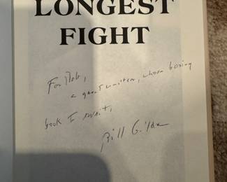 "The Longest Fight - In the Ring with Joe Gans, Boxing's First African American Champion" Autographed by the author William Gildea