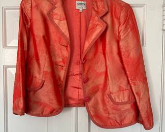 Women's Armani Collezioni Coral Cotton Blazer Size 8