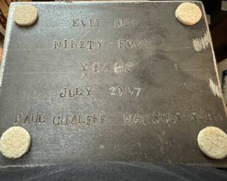 Miniature Rock on Iron Sculpture Signed by Paul Chaleff Haesook Kim July 2007