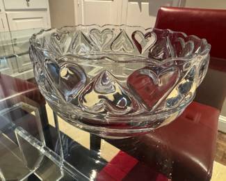 Tiffany & Co. Crystal Heart Bowl