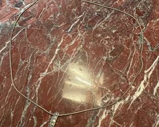 Sterling Silver Necklace with Sterling Silver "L" Pendant