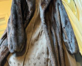 Full length fur coat