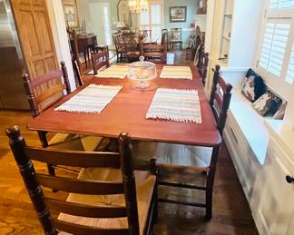 Very nice drop leaf table and ladder back chairs