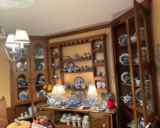 Tons of Blue Willow ironstone 