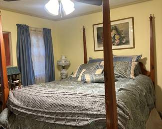 Antique solid wood poster bed 