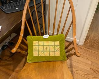 Vintage Velour Needlepoint Pillow