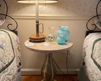 Kindel Side Table, Christine Schneider Floral Vase.