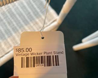 Vintage Wicker Plant Stand