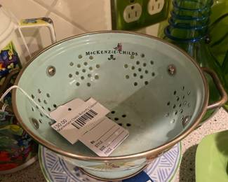 Mackenzie Childs Butterfly Colander