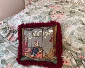 Needlepoint Santa Pillow