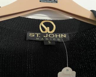 Vintage St. John Basics Black Cardigan (Size Small)