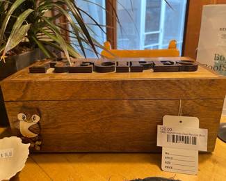 1980 Handmade Owl Recipe Box