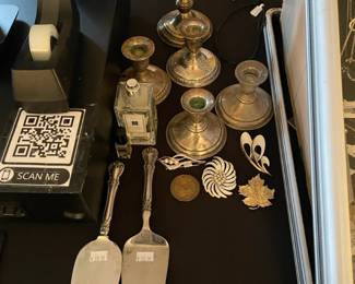 Sterling Weighted Candelabras, Sterling Weighted Candlestick, Jo Malone Earl Grey Cucumber Cologne
 Nest Citrine 0.1 fl oz, Wallingford Silver Co. Sterling Weighted Candlestick Pair

