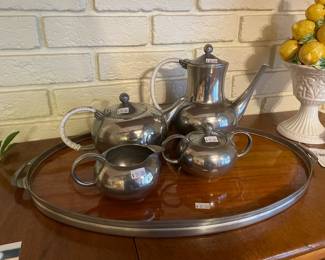 Vintage Pewter Tea Set