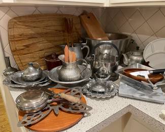 Pewter Trays, Pewter Vases, Pewter Pitchers

