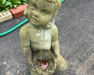 Cement Boy Statue