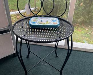 Vintage Wrought Iron Small Chair