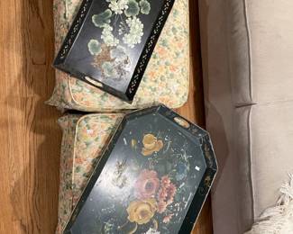 Vintage Hand Painted Trays