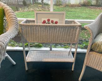Vintage Wicker Plant Stand