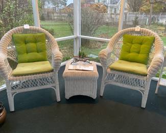White Wicker Chairs
