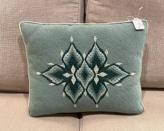 Vintage Needlepoint Velour Pillows