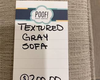 Textured Gray Sofa