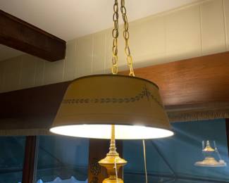 Vintage Metal Yellow Hanging Lamp