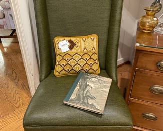 Vintage Yellow Needlepoint Pillow