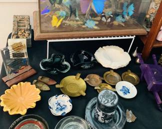 Vintage Ashtrays - Butterfly Display