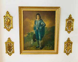 Blue Boy Art / 1960’s HOMCO Wall Decor