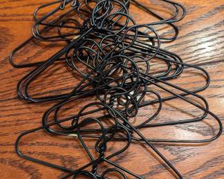 American Girl black wire heart hangers