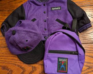 American Girl School Gear, backpack, jacket and cap