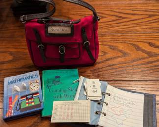 American Girl Molly School bag with supplies