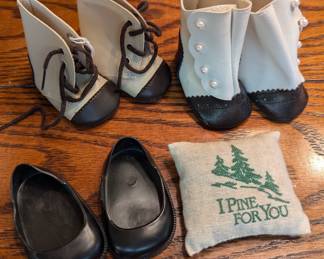 American Girl shoes & pillow