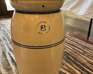 ANTIQUE BUTTER CHURN STONEWARE JUG