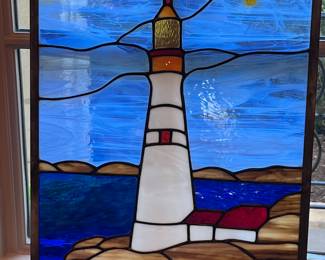 Stained glass lighthouse