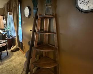 Corner Shelf; Sterling and Noble Wall Clock and Barometer