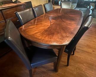 Dining Room Table (Shown with Leaf in Table) and 8 Chairs