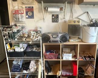 Vases; Extension Cords; Lightbulbs; Batteries; Work Gloves; Radio; Table Top Heater; Paint Brushes and Supplies; Baskets