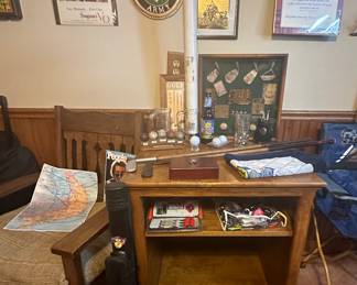Side Table; Golf Decor; Vintage Golf Clubs