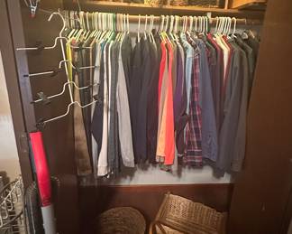 Baskets; Men's Size Large Long Sleeve Shirts (Size Small, Medium and Large)