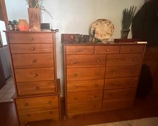 Upright Chest of Drawers; Dresser; Diffusers; Sharp Alarm Clock; Wallets; Brass Bell; Decor