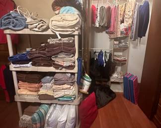 Electric Blankets; Blankets; Sheets Pillows; Bath Rugs; Shower Curtain; Comforter; Dish Towels; Pot Holders; Duffle Bags; Nap Mats; Lounge Hammock; Umbrella